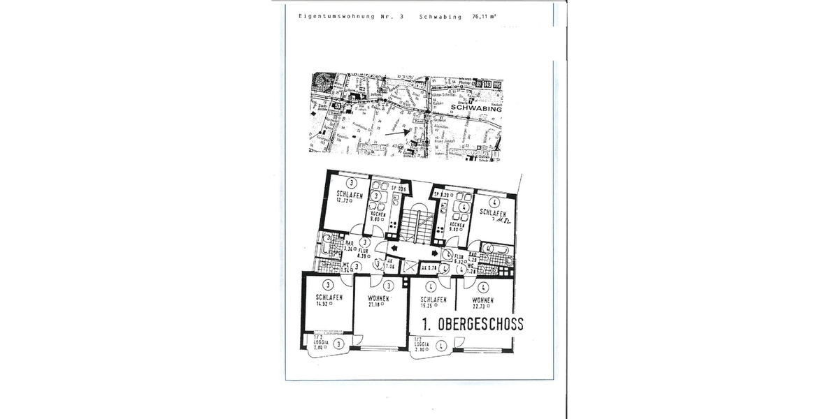 3-Zimmer-Wohnung nähe Elisabethplatz mit Südwest-Loggia - Etagenwohnung München / Schwabing-West West | Angebot:27092954