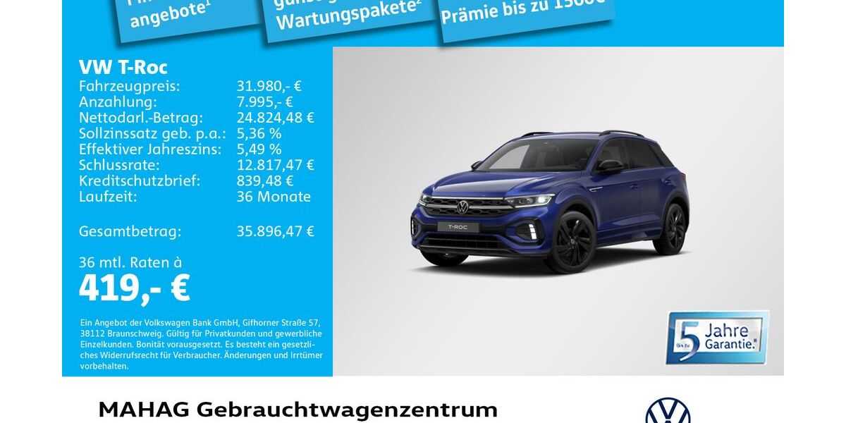 VW T-Roc 11.463 km 31.980 &euro; München 80935