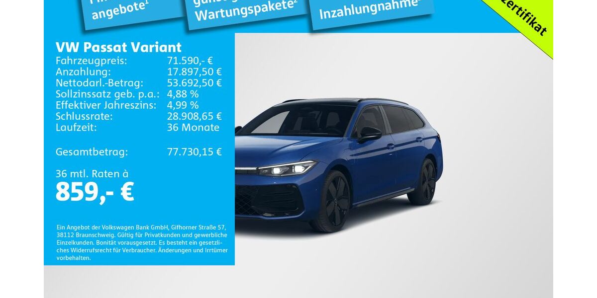 VW Passat Variant 3.000 km 71.590 &euro; München 81669