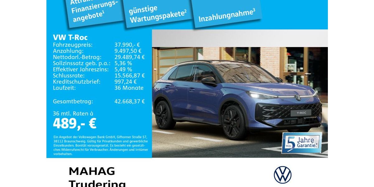 VW T-Roc 3.000 km 37.990 &euro; München 81825