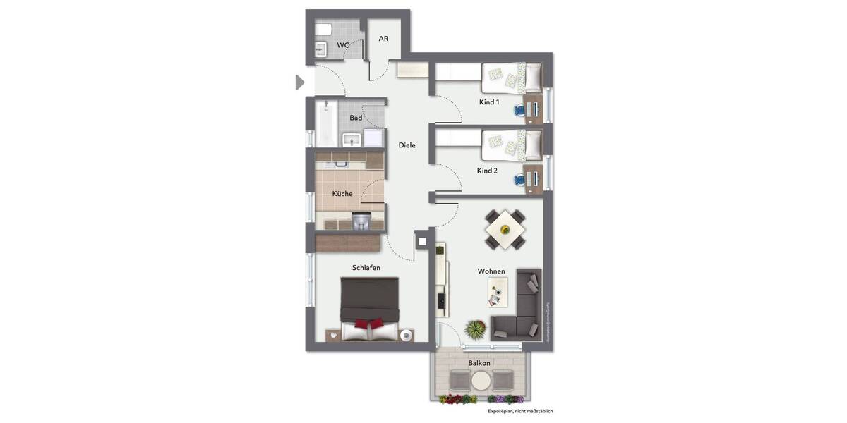 Etagenwohnung Kirchseeon - 4 Zimmer, 78 m&sup2;, 398.000&euro; | Angebot:23879979