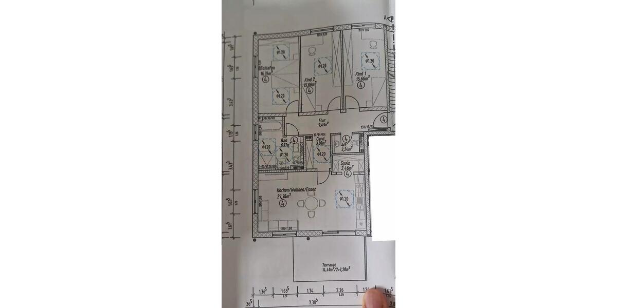 Terrassenwohnung Finsing - 4 Zimmer, 106 m&sup2;, 770.000&euro; | Angebot:26445673