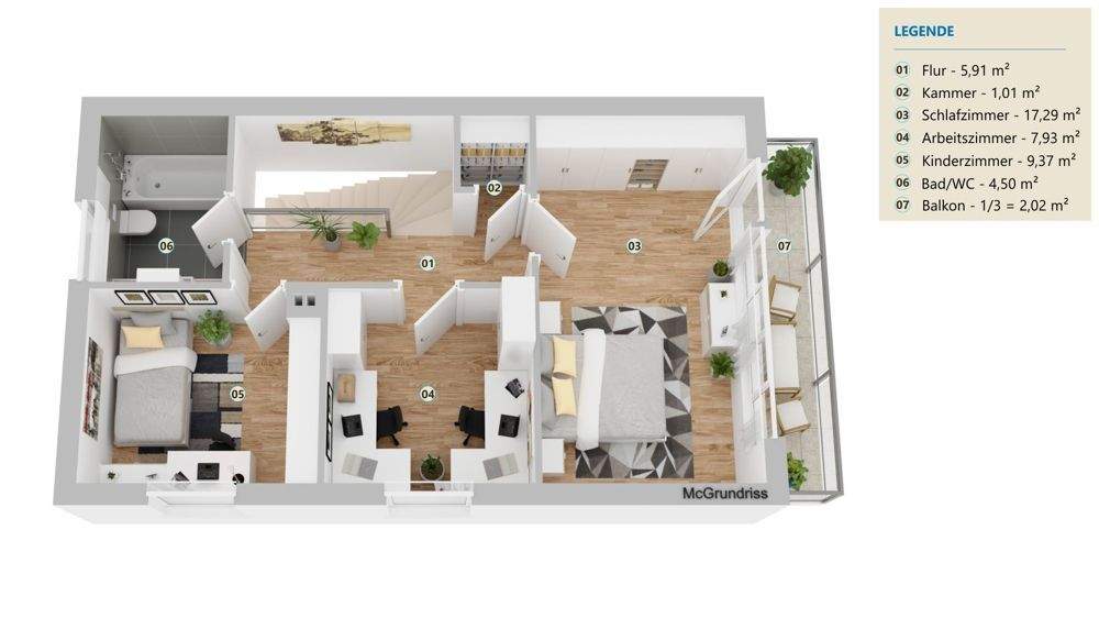 Doppelhaushälfte Ottobrunn - 6 Zimmer, 103 m&sup2;, 2.920&euro; | Angebot:25774911
