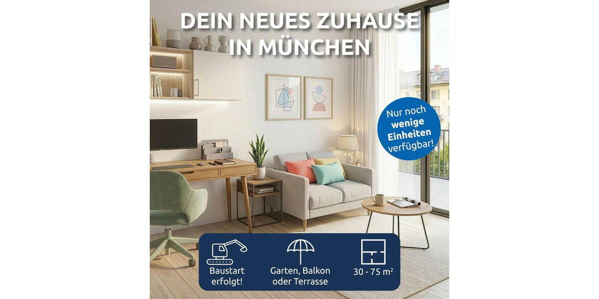 Etagenwohnung München Allach-Untermenzing - 2 Zimmer, 33 m&sup2;, 346.000&euro; | Angebot:26616846
