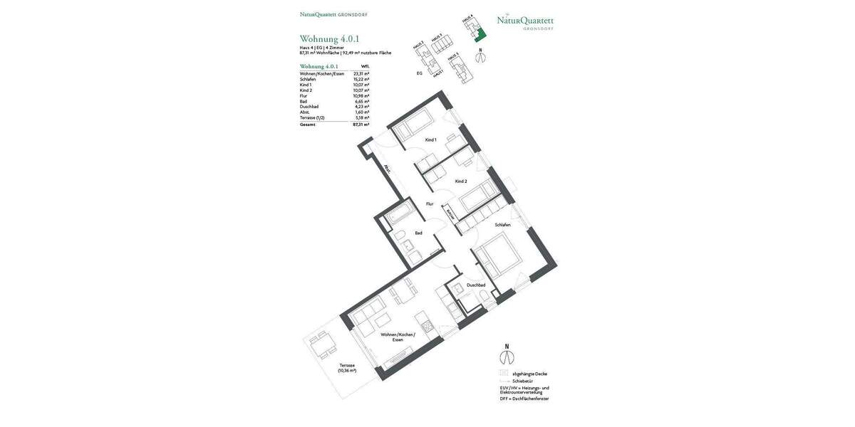 Etagenwohnung Haar Gronsdorf - 4 Zimmer, 87 m&sup2;, 986.000&euro; | Angebot:25663786