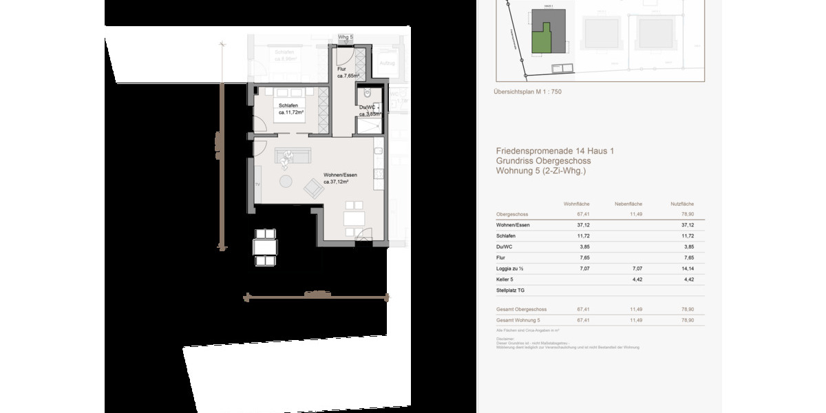 Etagenwohnung München Trudering-Riem - 2 Zimmer, 67 m&sup2;, 769.000&euro; | Angebot:26930515
