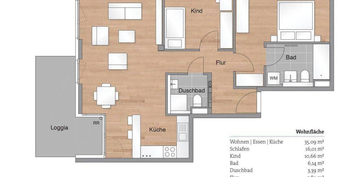 Etagenwohnung München Ramersdorf-Perlach - 3 Zimmer, 83 m&sup2;, 745.000&euro; | Angebot:26154856
