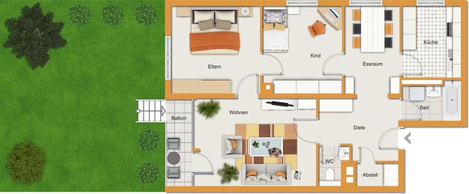 Etagenwohnung Gauting - 3 Zimmer, 83 m&sup2;, 1.400&euro; | Angebot:24875645