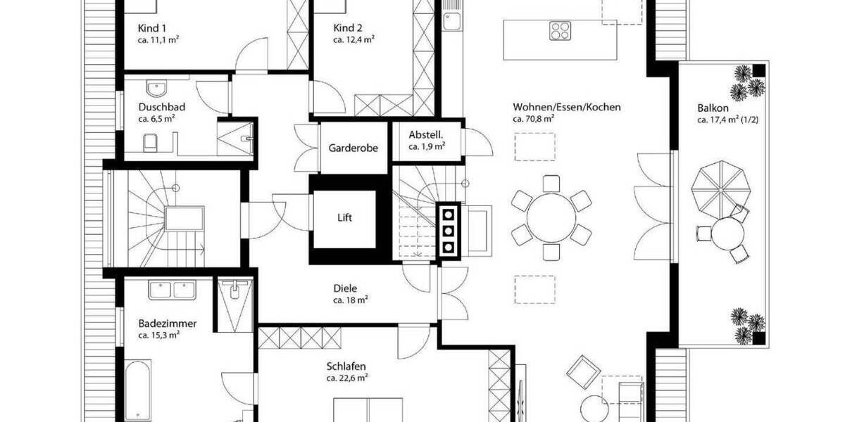 Etagenwohnung München Allach-Untermenzing - 5 Zimmer, 188 m&sup2;, 1.795.000&euro; | Angebot:25664451