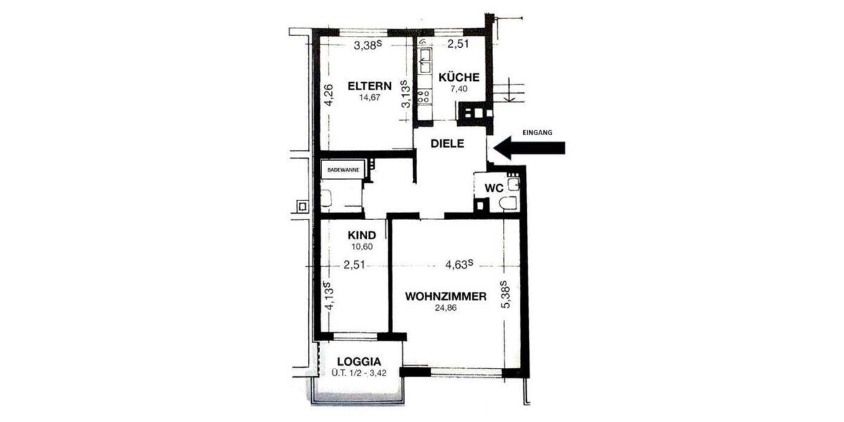 Etagenwohnung Neuried - 3 Zimmer, 75 m&sup2;, 539.000&euro; | Angebot:27096916