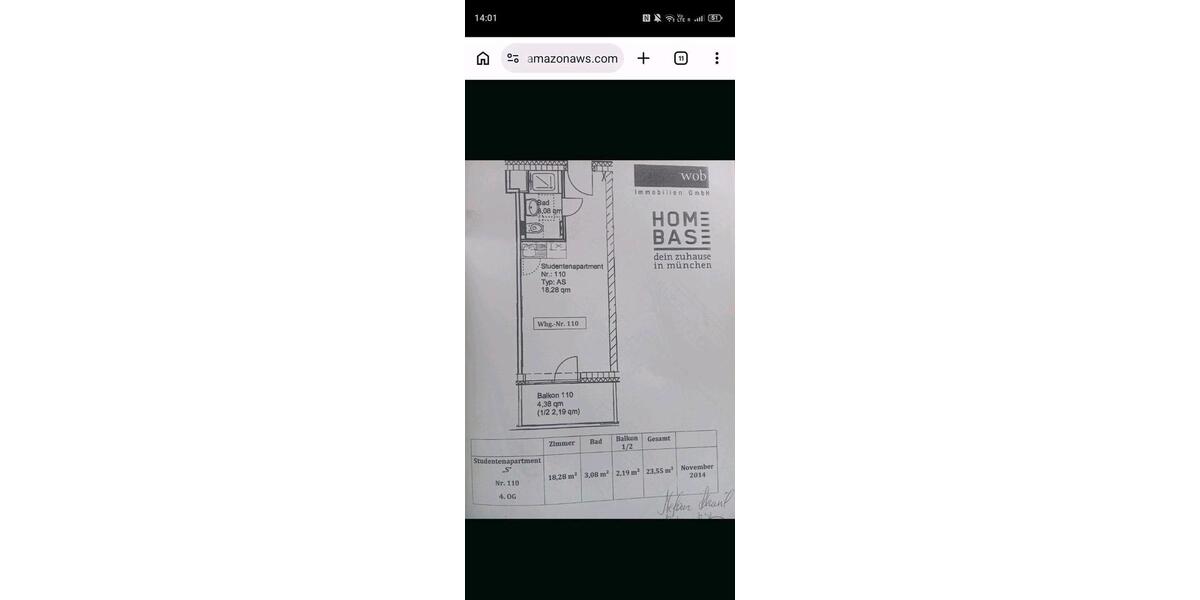 Etagenwohnung München Ramersdorf-Perlach - 1 Zimmer, 24 m&sup2;, 215.000&euro; | Angebot:26646534