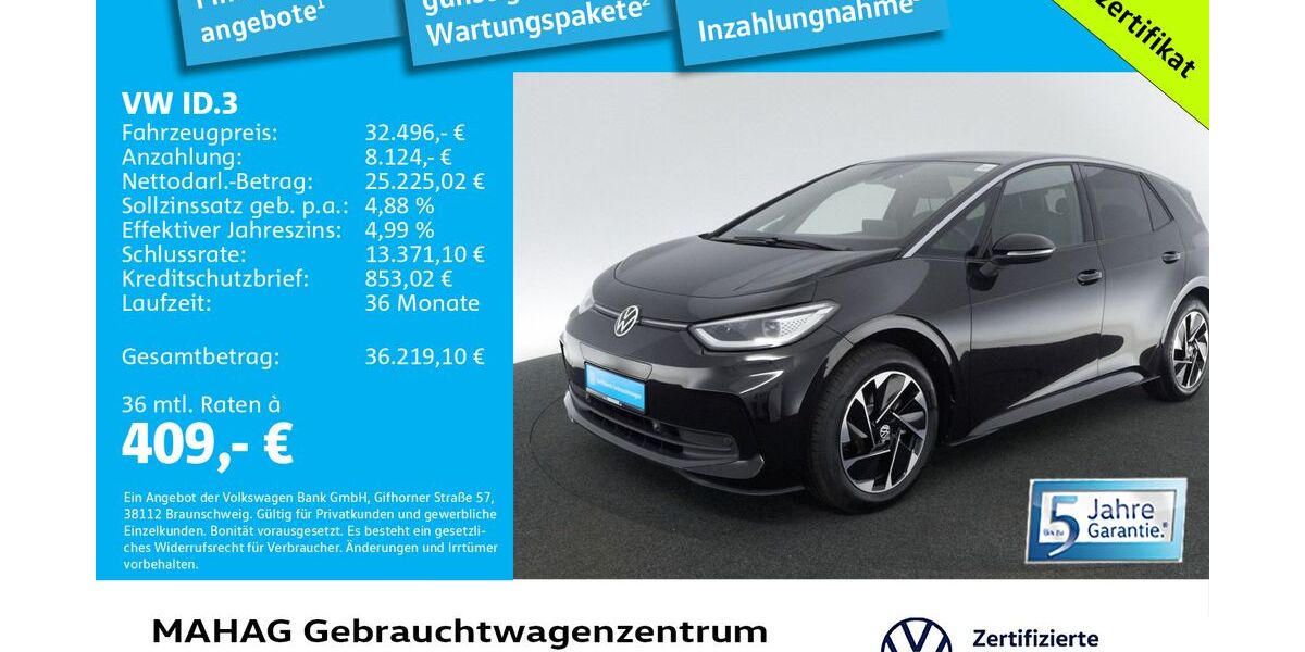 VW ID.3 18.286 km 32.496 € München 80935