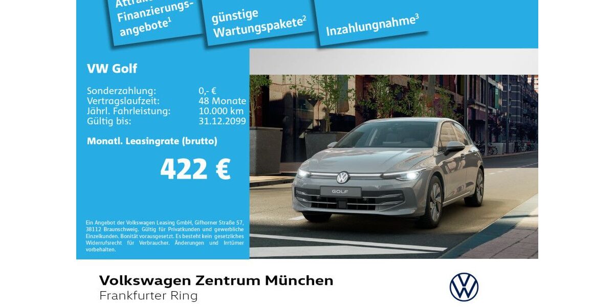 VW Golf 3.000 km 32.980 &euro; München 80807