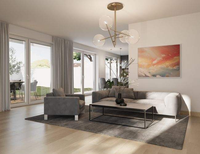 Exklusive 5-Zi.-Maisonette-Gartenwohnung in innovativer Architektur in Bestlage v. Trudering 5 zimmer