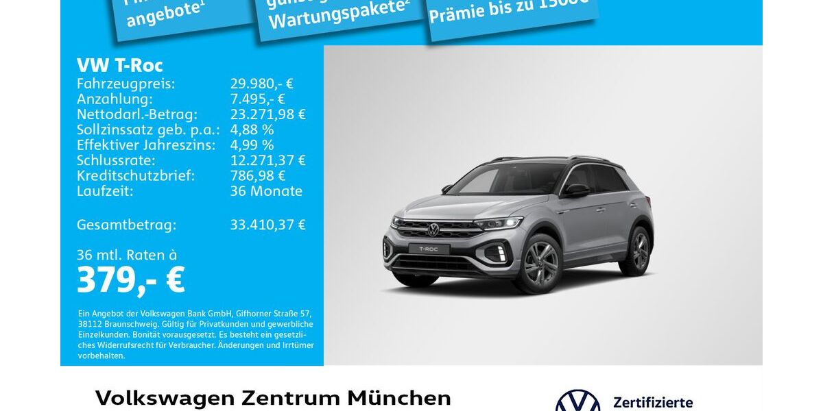 VW T-Roc 8.235 km 29.980 &euro; München 80687