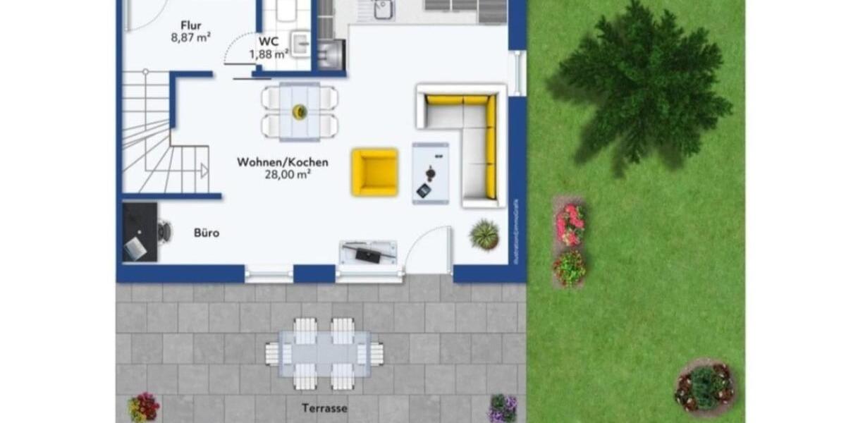 Doppelhaushälfte München Feldmoching-Hasenbergl - 4 Zimmer, 79 m&sup2;, 1.725&euro; | Angebot:25761068