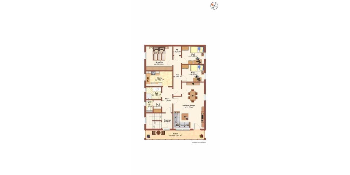 Etagenwohnung Erdweg - 4 Zimmer, 104 m&sup2;, 425.000&euro; | Angebot:26585787
