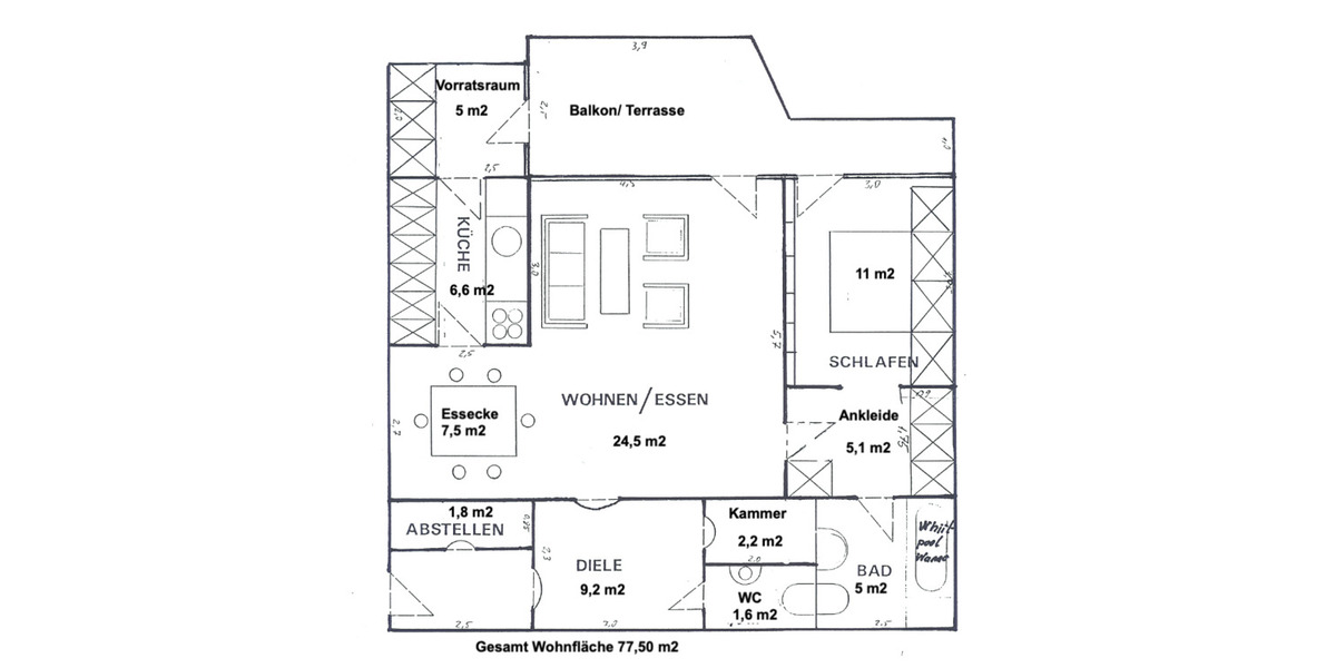 Etagenwohnung Gröbenzell - 2 Zimmer, 78 m&sup2;, 424.990&euro; | Angebot:25779972