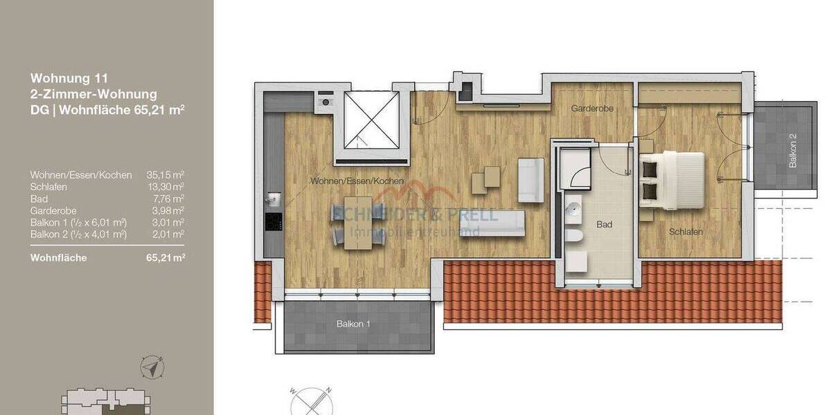 Etagenwohnung Schäftlarn Ebenhausen - 2 Zimmer, 65 m&sup2;, 595.000&euro; | Angebot:26874901