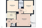 Etagenwohnung München Feldmoching-Hasenbergl - 3 Zimmer, 72 m&sup2;, 349.000&euro; | Angebot:25747248