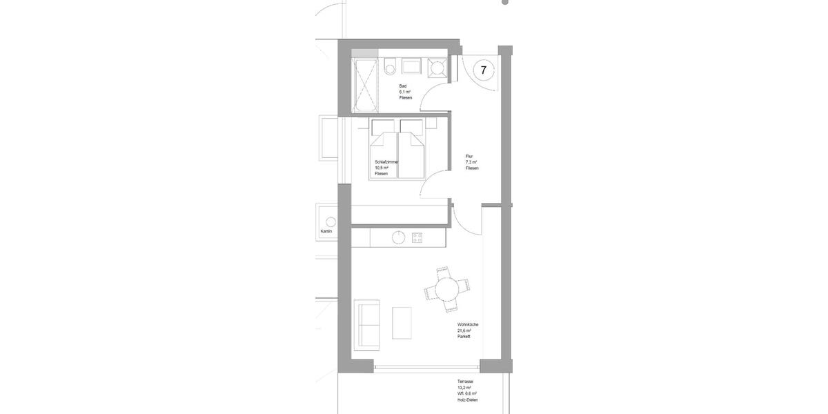 Erdgeschoßwohnung Neufahrn bei Freising Mintraching-Grüneck - 2 Zimmer, 52 m&sup2;, 465.000&euro; | Angebot:27197840