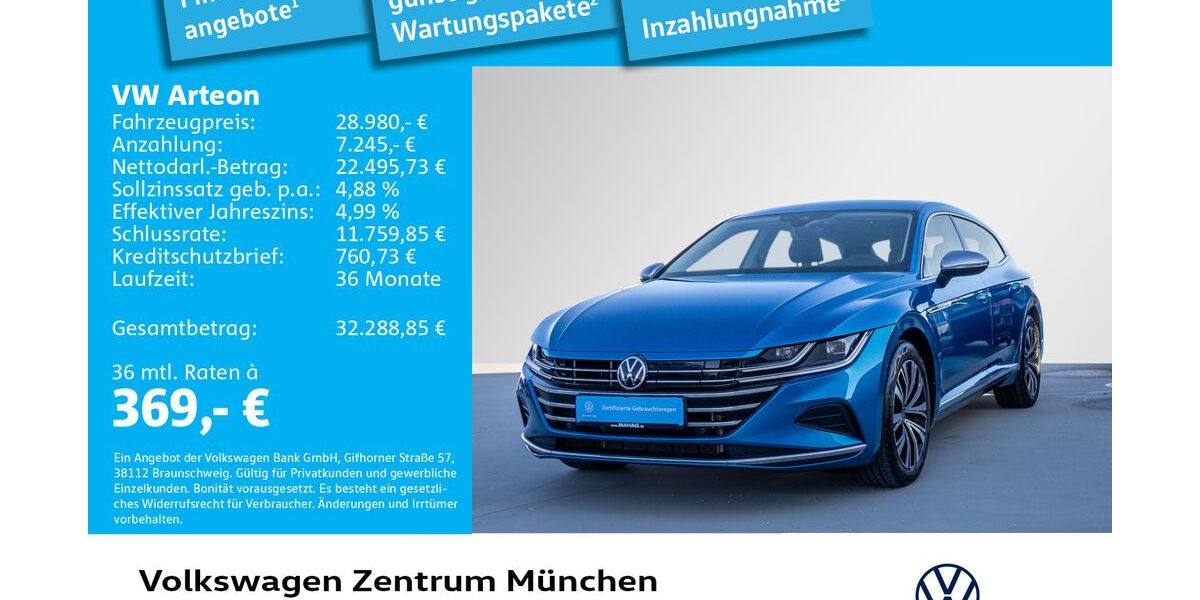 VW Arteon 75.272 km 28.980 &euro; München 80687