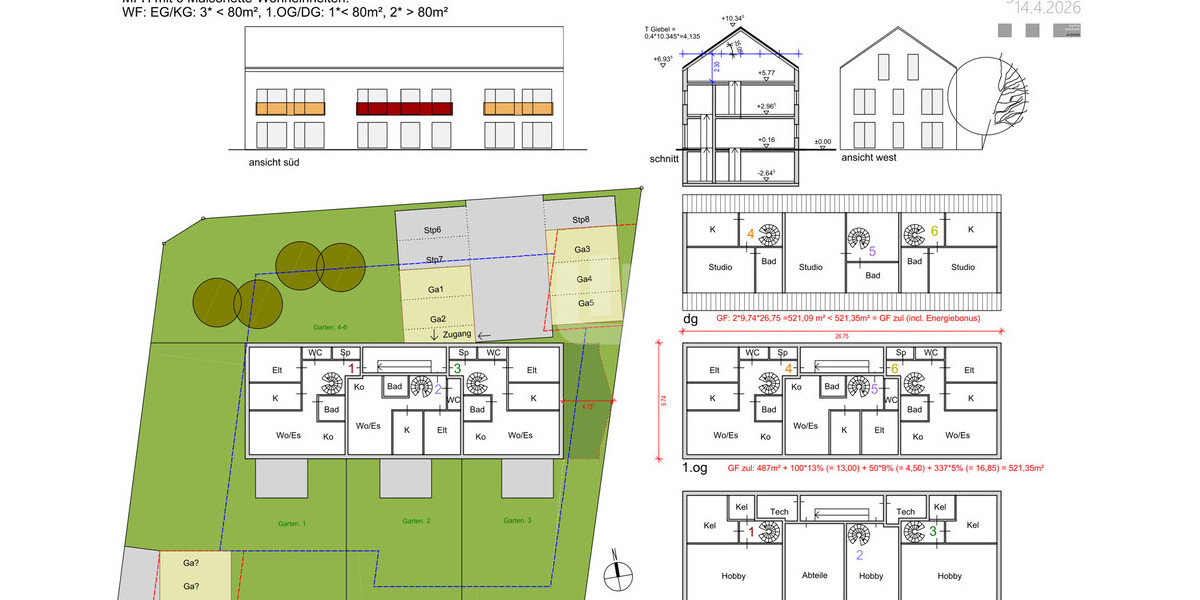 Für d. Käufer provisionsfrei! Großes Grundstück mit GF ca.487 m² in Ortsrandlage von Gröbenzell - Grundstück Gröbenzell | Angebot:26799220