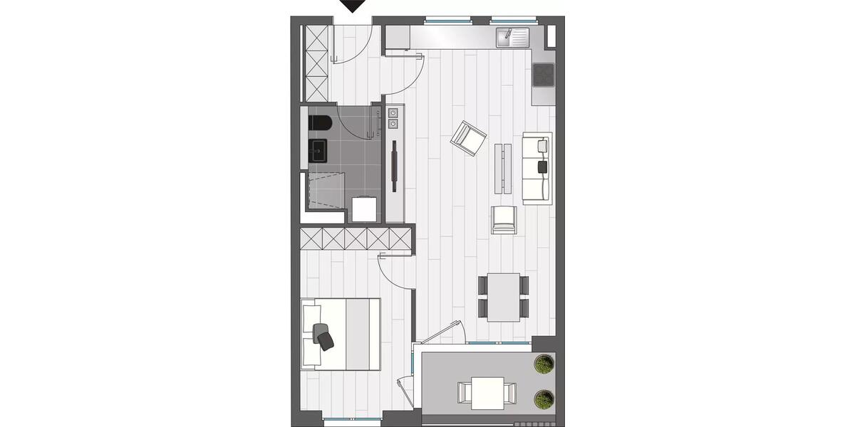 Etagenwohnung München Allach-Untermenzing - 2 Zimmer, 54 m&sup2;, 1.391&euro; | Angebot:25995137