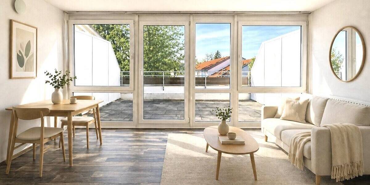 Terrassenwohnung München Aubing-Lochhausen-Langwied - 1 Zimmer, 41 m&sup2;, 299.900&euro; | Angebot:26359067