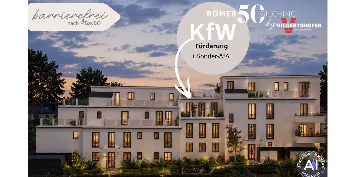 Etagenwohnung Gilching - 2 Zimmer, 63 m&sup2;, 529.000&euro; | Angebot:25105508