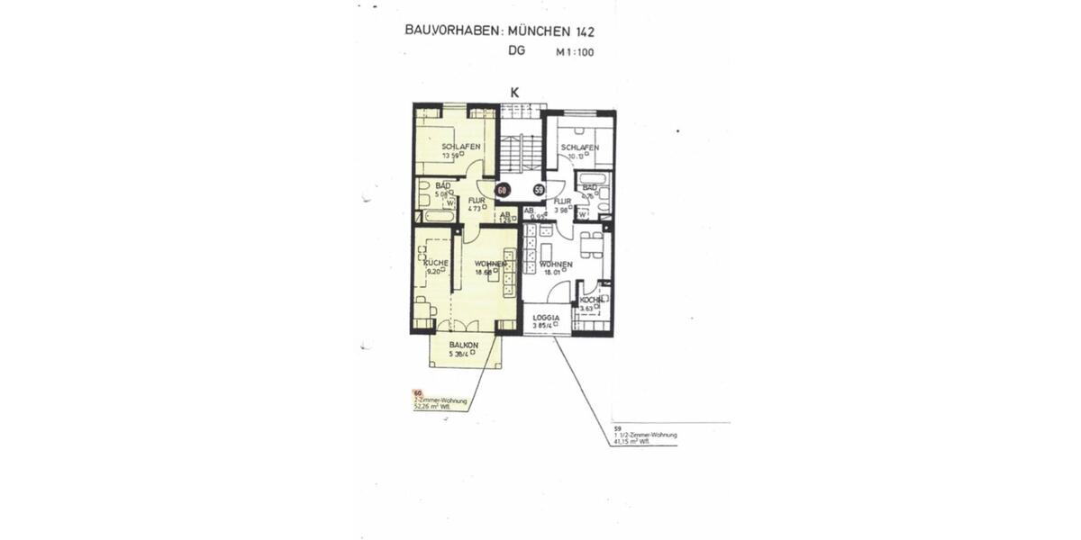 Dachgeschoßwohnung München Neuhausen-Nymphenburg - 2 Zimmer, 52 m&sup2;, 572.000&euro; | Angebot:25900913