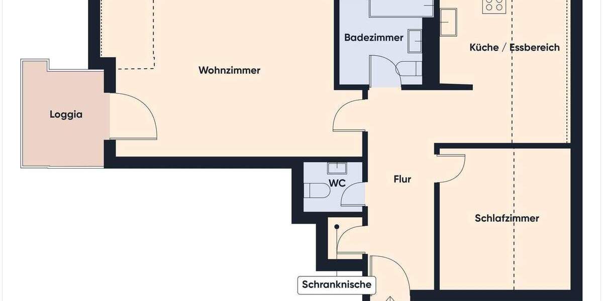 Etagenwohnung Markt Schwaben - 2 Zimmer, 60 m&sup2;, 369.000&euro; | Angebot:25780956