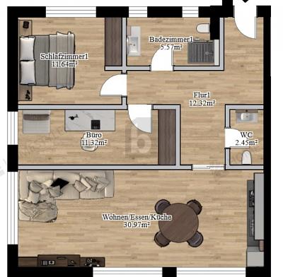 MODERN IN EXZELLENTER LAGE PLUS TIEFGARAGE - Erdgeschoßwohnung Gauting | Angebot:26214917