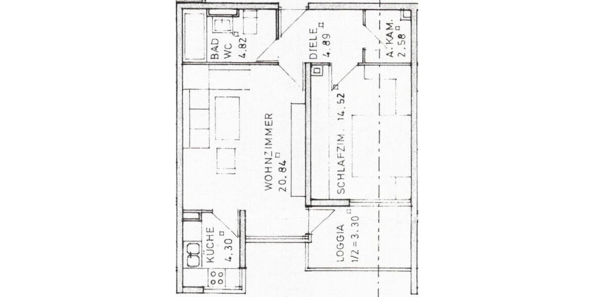Etagenwohnung Ottobrunn - 2 Zimmer, 54 m&sup2;, 379.000&euro; | Angebot:26477587