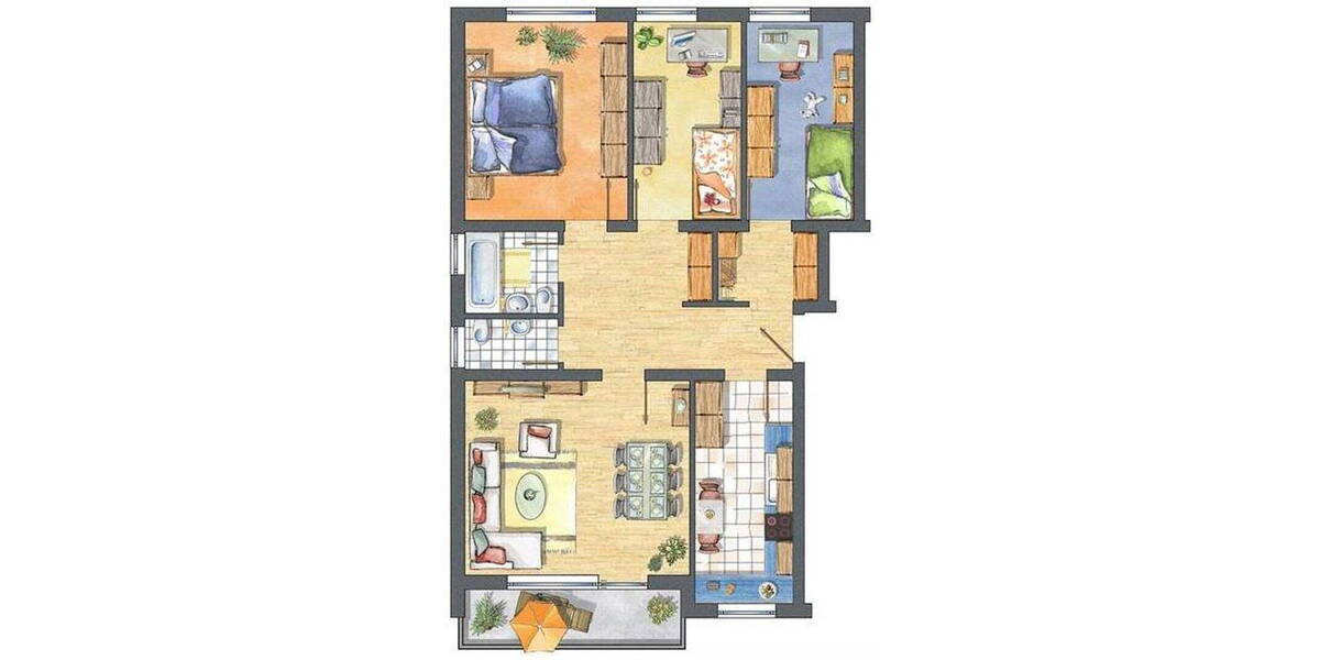 Etagenwohnung Germering Neugermering - 4 Zimmer, 87 m&sup2;, 525.000&euro; | Angebot:25969727