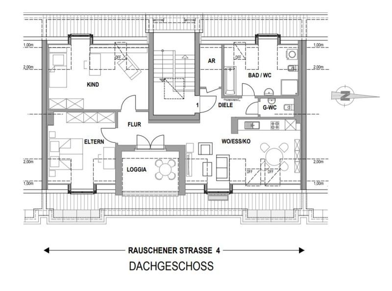 Dachgeschoßwohnung Dachau - 3 Zimmer, 84 m&sup2;, 1.479&euro; | Angebot:26486901