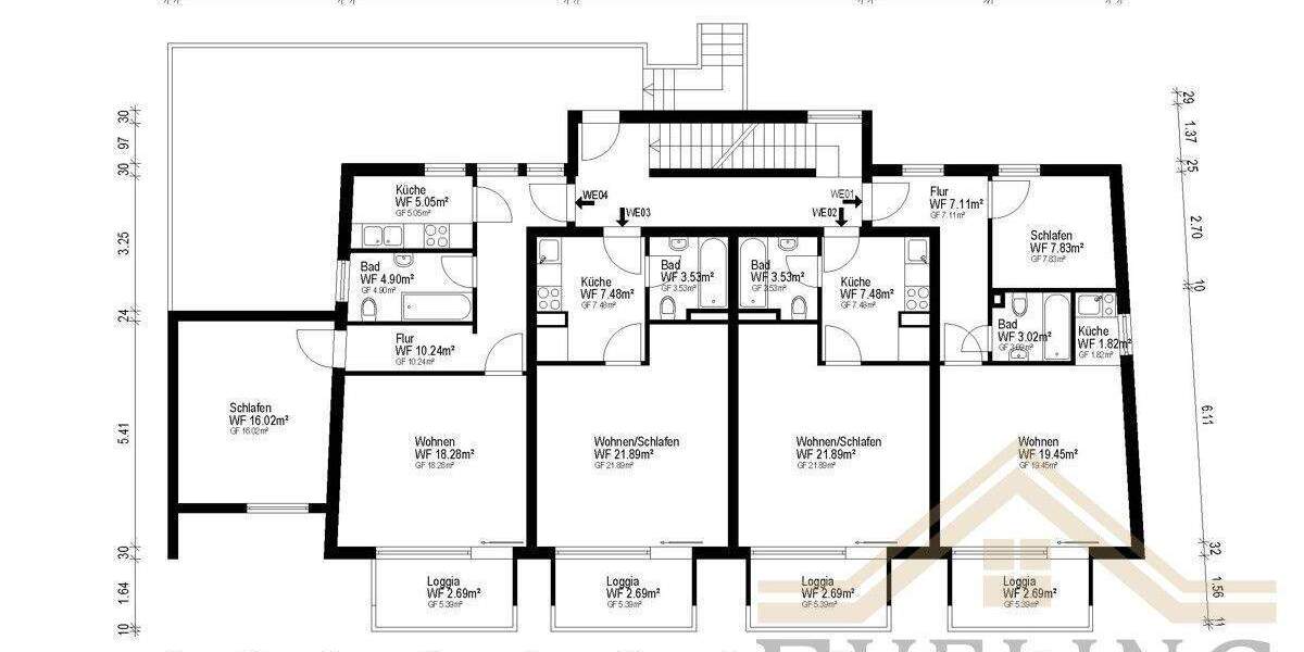 Mehrfamilienhaus, Wohnhaus München Berg am Laim - 2 Zimmer, 966 m&sup2;, 5.500.000&euro; | Angebot:25820382