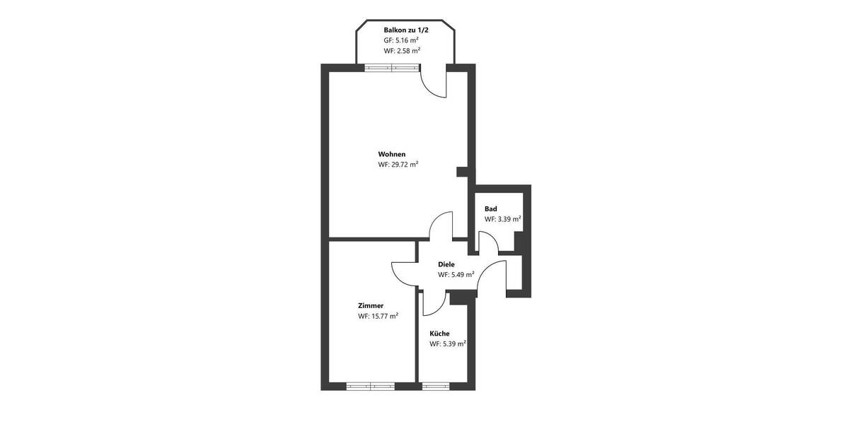 Etagenwohnung Oberschleißheim - 2 Zimmer, 63 m&sup2;, 389.000&euro; | Angebot:26190262