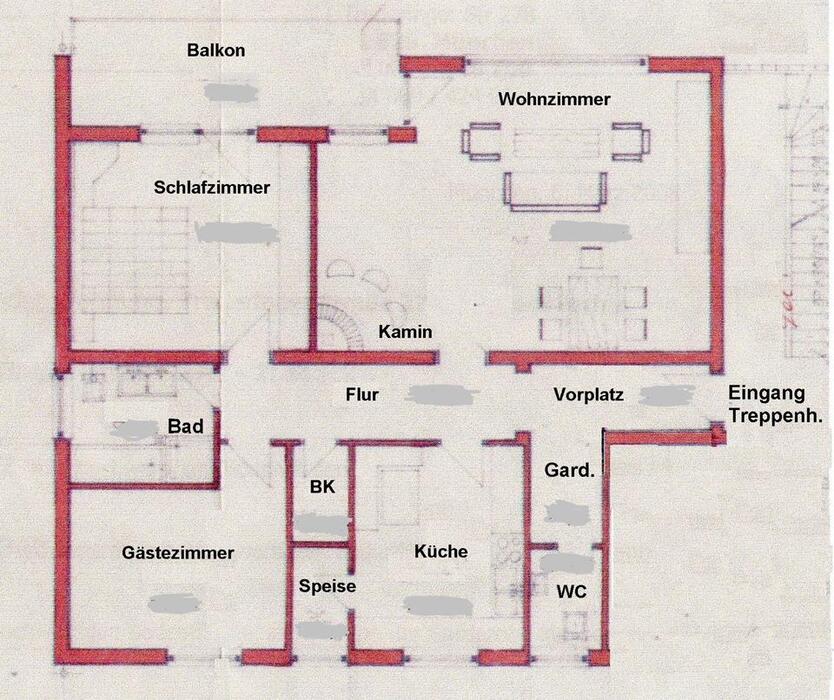 Wohnung 3 Zimmer ca. 113 qm f. 2 Personen München Trudering