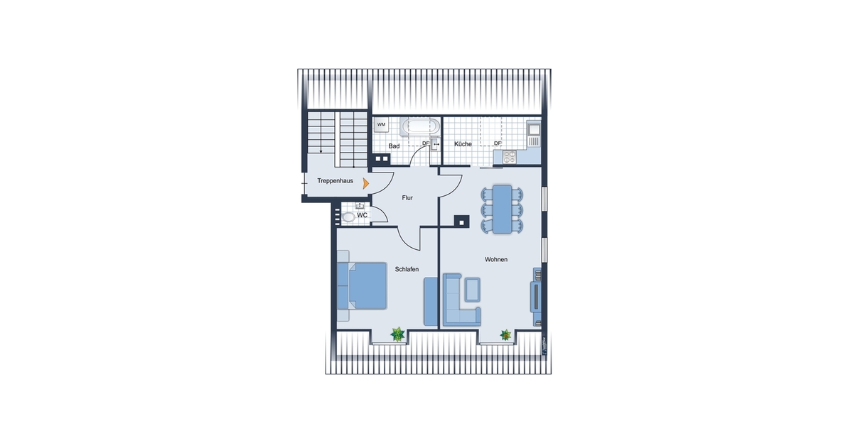 Sonnige DG-Wohnung mit charmantem Wohnambiente in Nymphenburg in der Nähe des Hirschgartens! - Dachgeschoßwohnung München Nymphenburg | Angebot:27737032