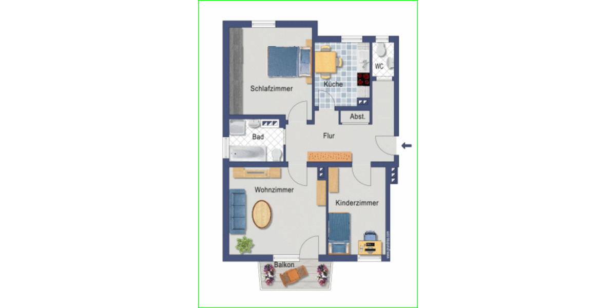 76 m² große helle Wohnung in Neuhausen - ZUR MIETE (auch WG) 3 zimmer