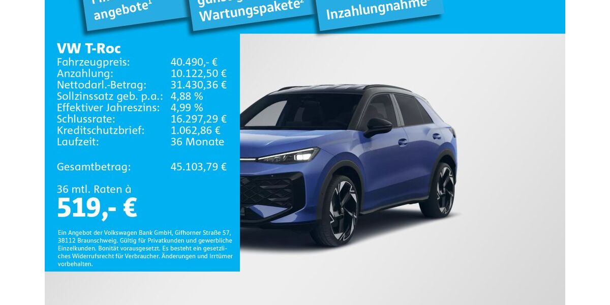 VW T-Roc 3.000 km 40.490 &euro; München 80807