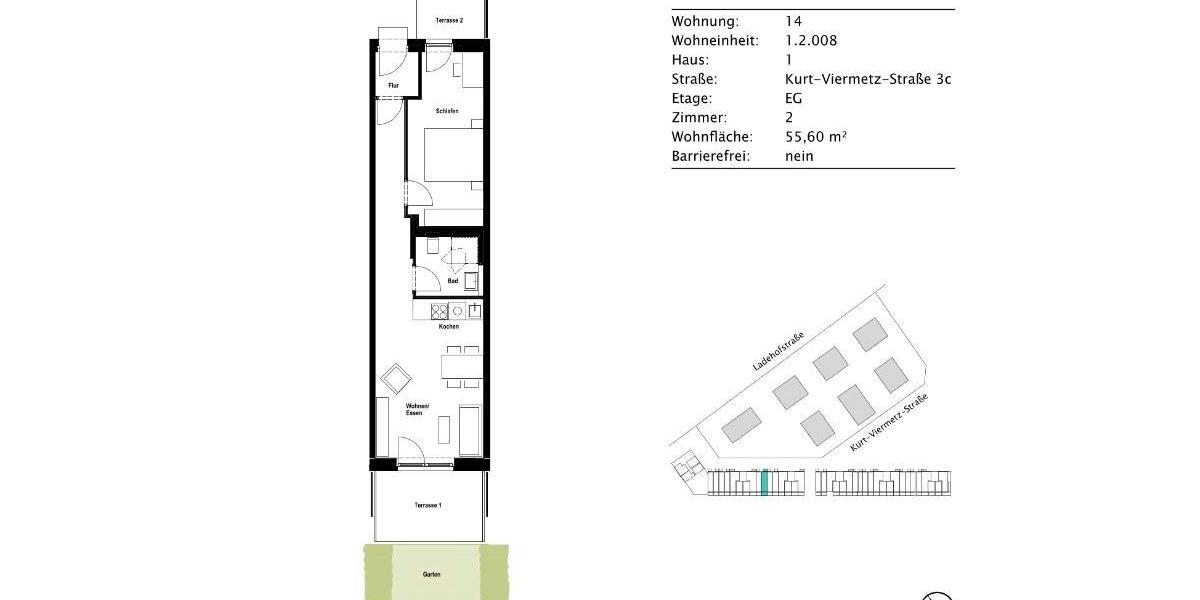 Etagenwohnung Taufkirchen - 2 Zimmer, 55 m&sup2;, 950&euro; | Angebot:25537228
