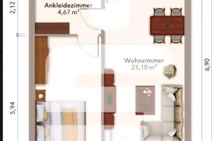 Wohnung München Ramersdorf-Perlach - 2 Zimmer, 58 m&sup2;, 1.700&euro; | Angebot:25354746