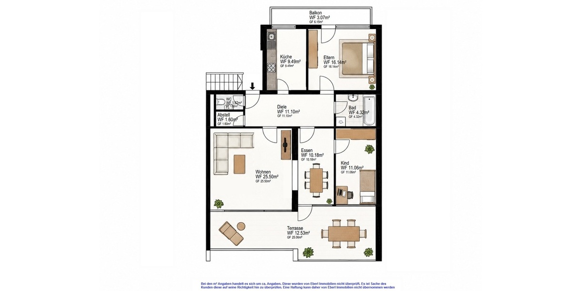 Modernisierte 3,5 Zi.-Wohnung mit großzügiger Loggia in ruhiger Lage - Etagenwohnung Haar | Angebot:27438274