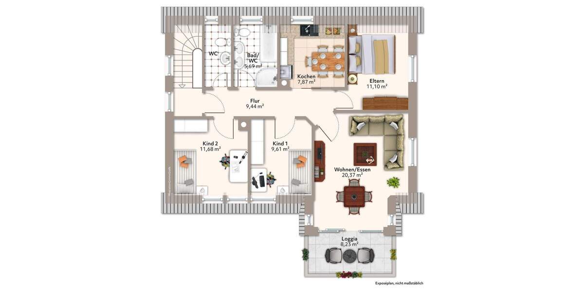 Etagenwohnung Dachau - 4 Zimmer, 79 m&sup2;, 549.000&euro; | Angebot:25664005