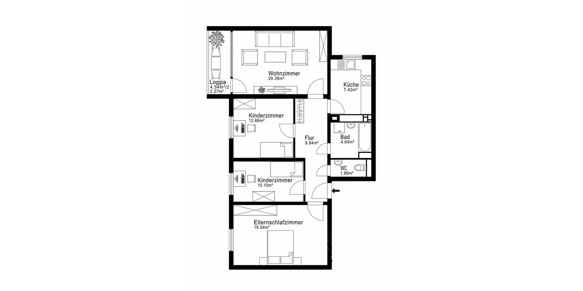 ***Sichere Rendite plus Potenzial - 4-Zimmer-Wohnung vermietet*** - Etagenwohnung München / Aubing-Lochhausen-Langwied Langwied | Angebot:25420975