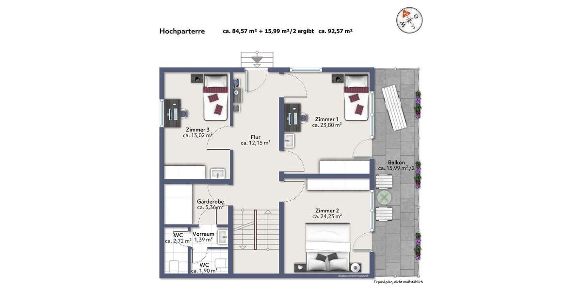 Toplage, stark renovierungsbedürftig 4 zimmer