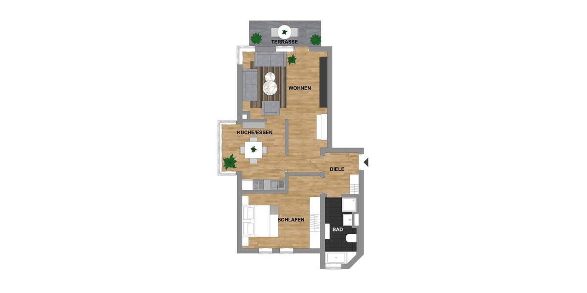 Etagenwohnung Starnberg - 2 Zimmer, 76 m&sup2;, 1.150&euro; | Angebot:25708177