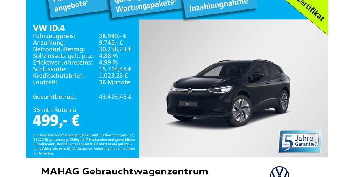 VW ID.4 7.401 km 38.980 &euro; München 80935